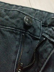 ZUDIO Stylish BAGGY Wide-Leg Black Denim Jeans