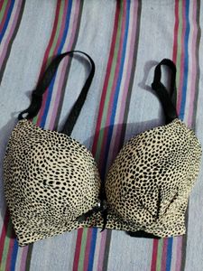Leopard Print Push-Up Bra
