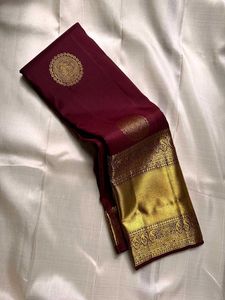 Maroon Kanjeevaram Silk Saree