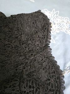 y2k Lace Bralette with Chain Detail