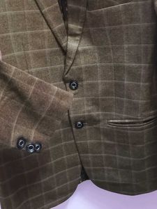 Men's Brown Checked Blazer