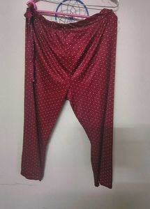 Maroon Polka Dot Night Pant