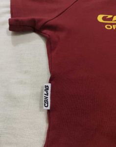Burgundy Graphic Crop Top