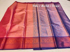 Pink Banarasi Tanchoi Brocade Saree