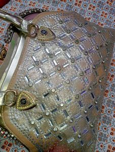 ✨Elegant Champagne Gold Crystal Party Handbag✨