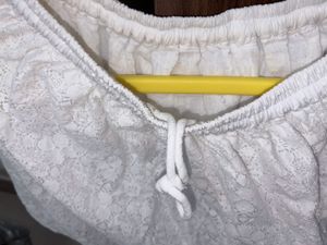 White Lace Beach Shorts