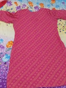 Pink Cotton Kurta