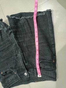 Black Denim Short New Condition Waist Size 28