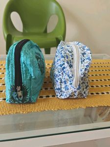 Set of 2 Cute Floral Pouches