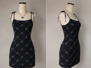checkered bodycon dress XS