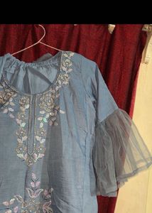 Elegant Blue Kurta Set with Dupatta