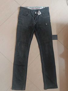 Men's Black Distressed Jeans