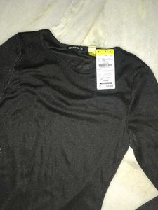 Black Long Sleeve Mini Dress