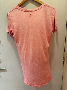 Coral Ombre V-Neck T-Shirt
