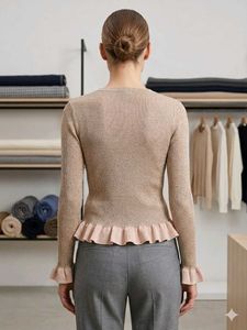 Sparkly Ruffle Trim Cardigan