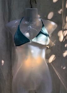 221110. Teal Tie-Dye Bikini Top
