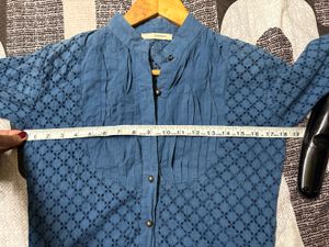 Blue Embroidered Kurta