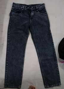 Acid Wash Straight Leg Jeans
