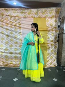 Vibrant Yellow Kurta Set with Dupatta