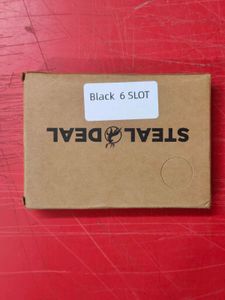 Black Metal Six-Slot Card Holder