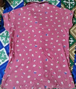 Cute Floral Print Nightshirt