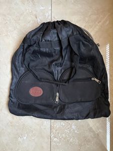 Black Drawstring Foldable Bag