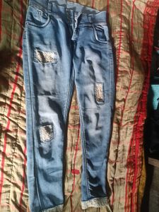 Distressed Denim Jeans