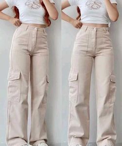 Beige Cargo Pants