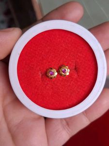 Gold Flower Stud Earrings