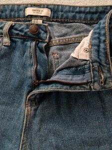 Frayed Hem Denim Jeans