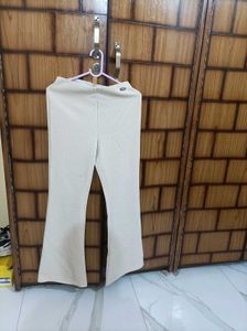 Cream Flared Pants