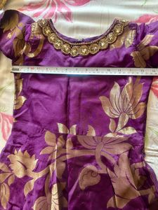 Elegant Purple Petal Gown