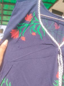 Floral Print Cotton Kurta
