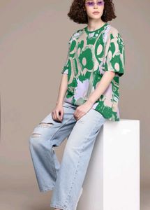 Graffiti Print Oversized T-Shirt