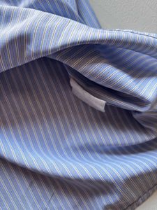 Men's Blue Striped Button-Down Shirt
