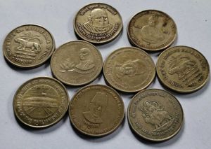 Rare Indian Commemorative Coins 9 Pcs Set
