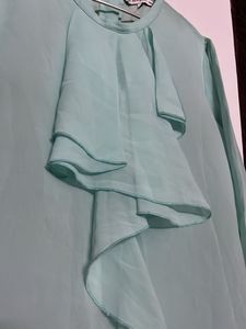 Mint Green Ruffle top