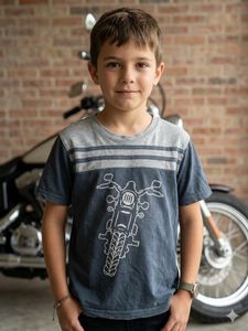 Boys  Motorcycle Graphic T-Shirt