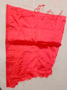 Vibrant Red Fabric Piece cut piec