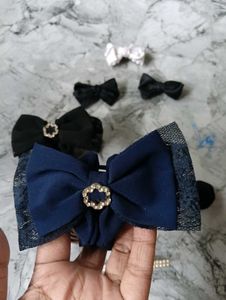 Set of Hair tie,Clip, Puf