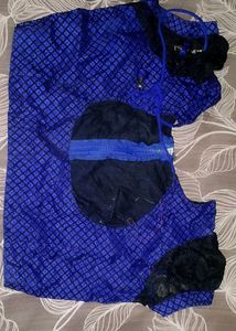 Royal Blue Printed Blouse