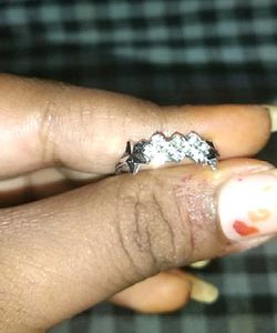 Star Detail Silver Ring