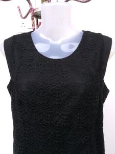 Black Lace Tank Top