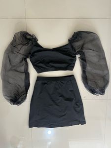 Chic Black Two-Piece Set