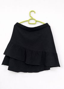 Cute Black Crop Top And Skirt Outfit Set
