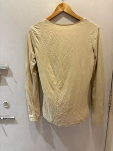 Cream Long Sleeve T-shirt
