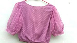 Cute Purple Puff Sleeve Top 💜🎀