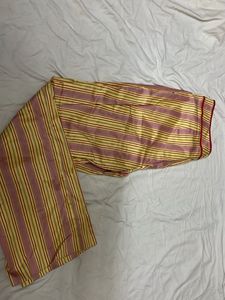 Striped Flare Leg Trousers