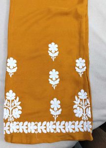 yellow chickenkari plazzo pant