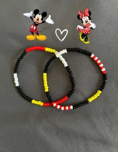 Mickey Mouse Inspired Beaded Bracelets